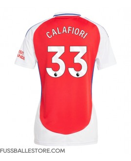 Günstige Arsenal Riccardo Calafiori #33 Heimtrikot Damen 2024-25 Kurzarm